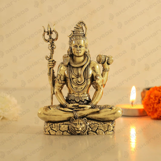 Intricately Crafted Brass Shiv Ji Murti| 3 Inches