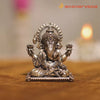 Intricate Brass Dagdusheth Ganpati Murti | 2 Inches